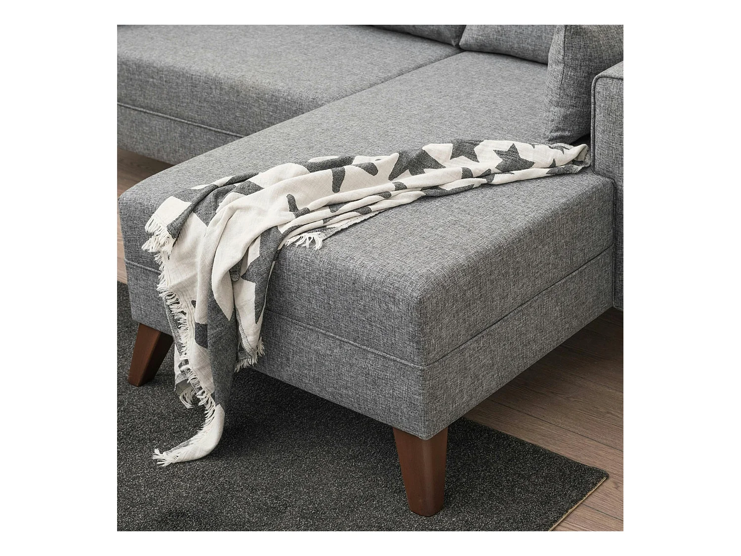 Canapé d’angle convertible gris - côté droit SPLIT