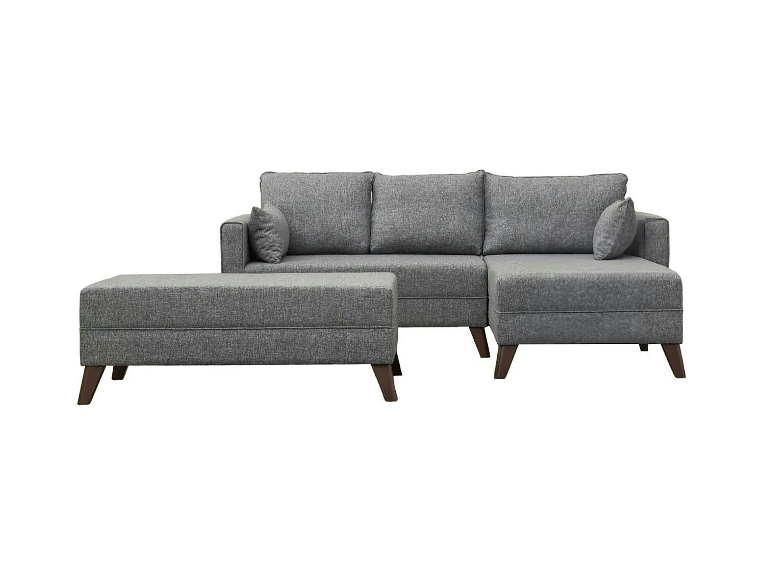 Canapé d’angle convertible gris - côté droit SPLIT