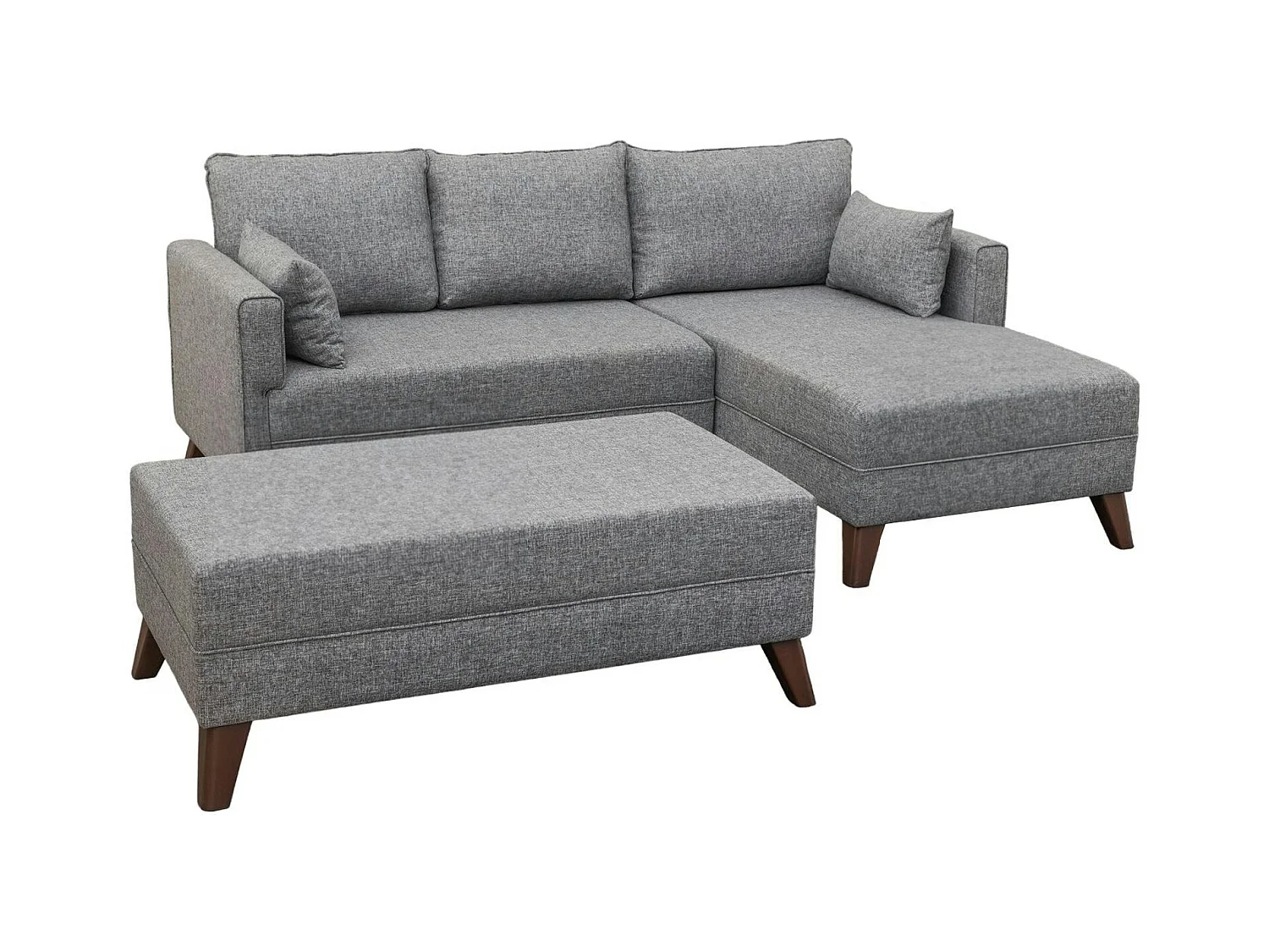 Canapé d’angle convertible gris - côté droit SPLIT