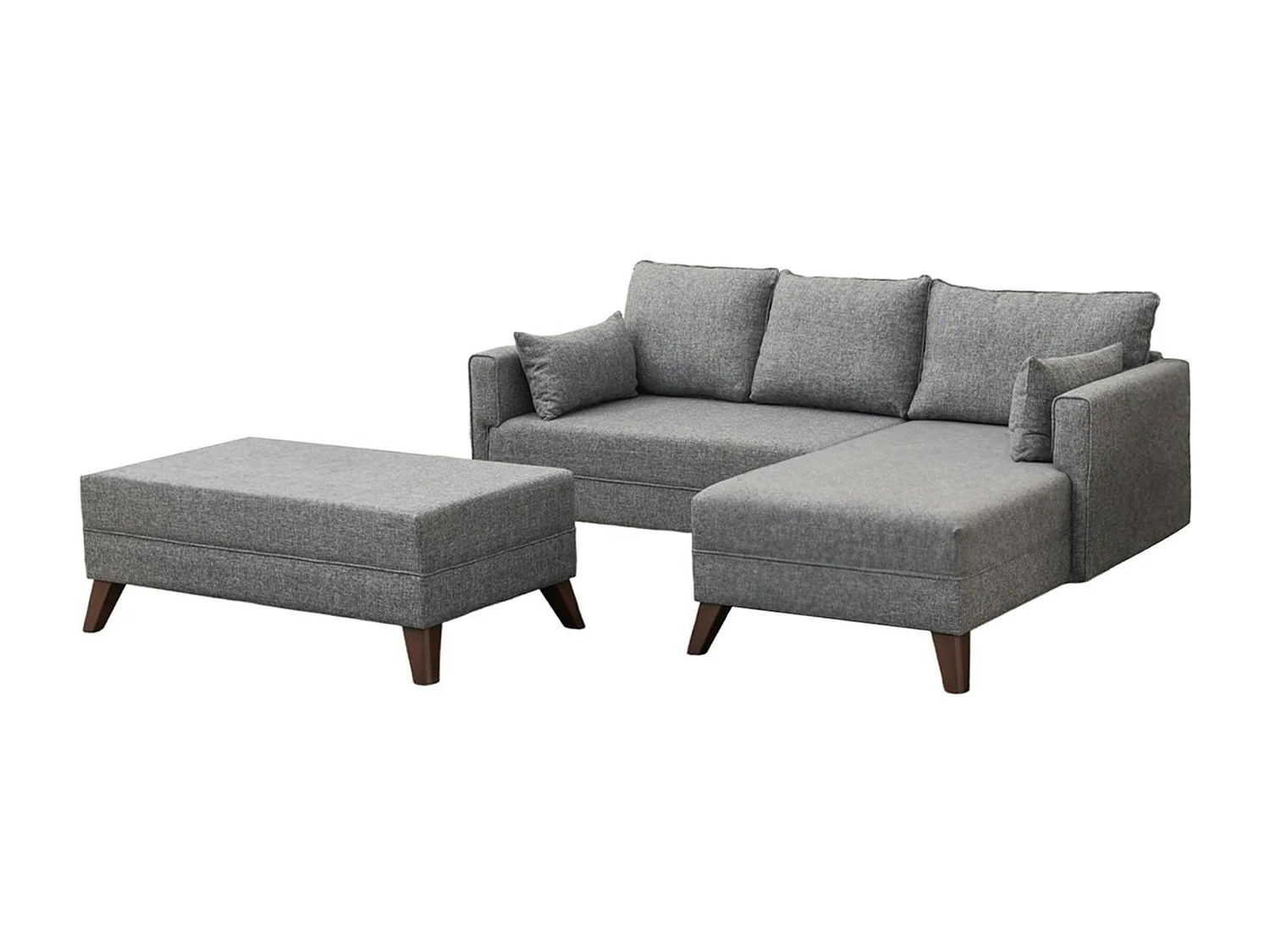 Canapé d’angle convertible gris - côté droit SPLIT