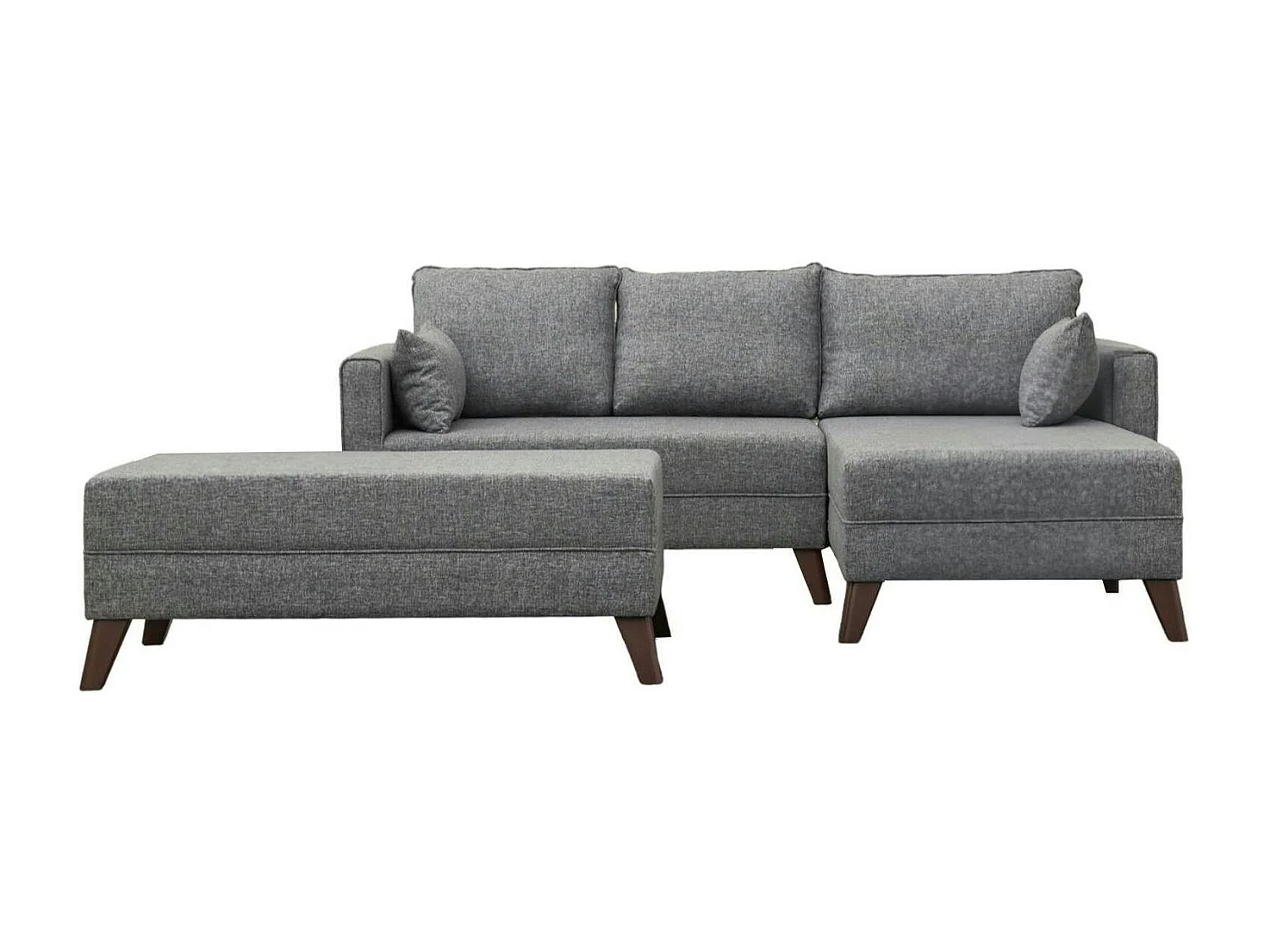 Canapé d’angle convertible gris - côté droit SPLIT