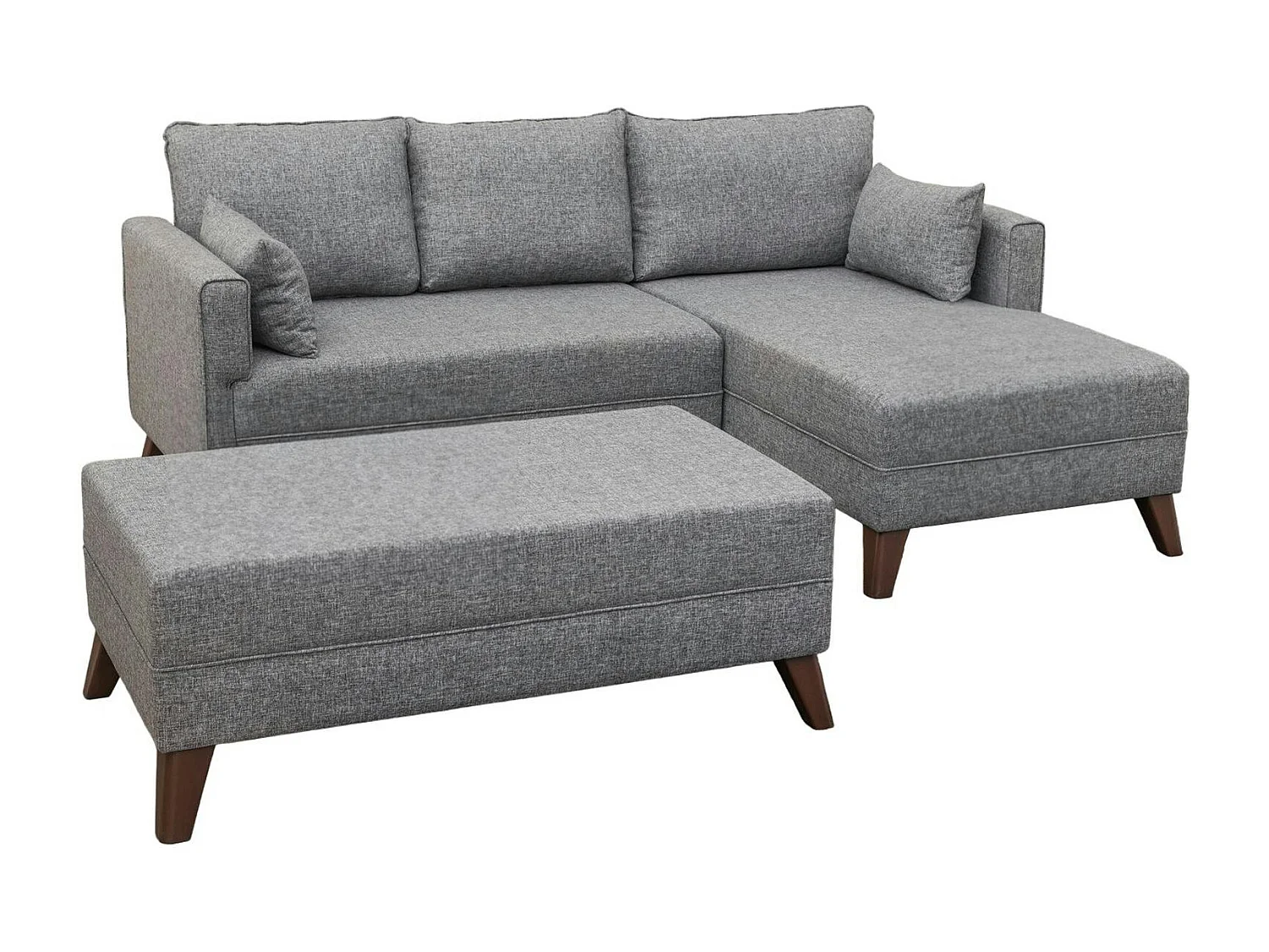 Canapé d’angle convertible gris - côté droit SPLIT