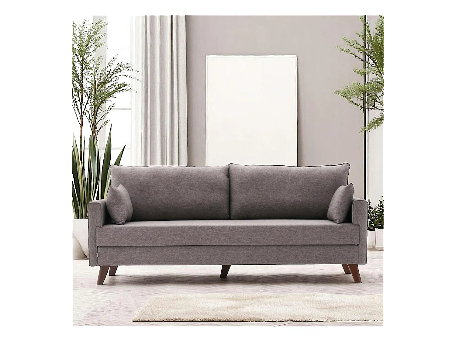 Canapé-lit taupe - dos droit SPLIT