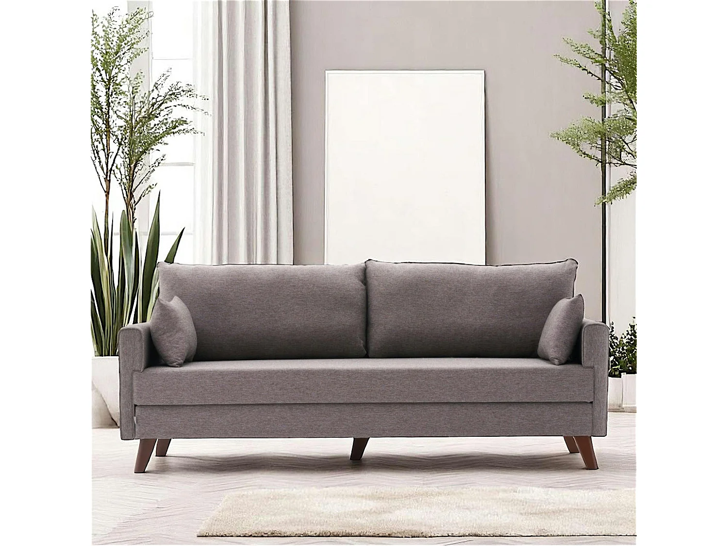 Canapé-lit taupe - dos droit SPLIT