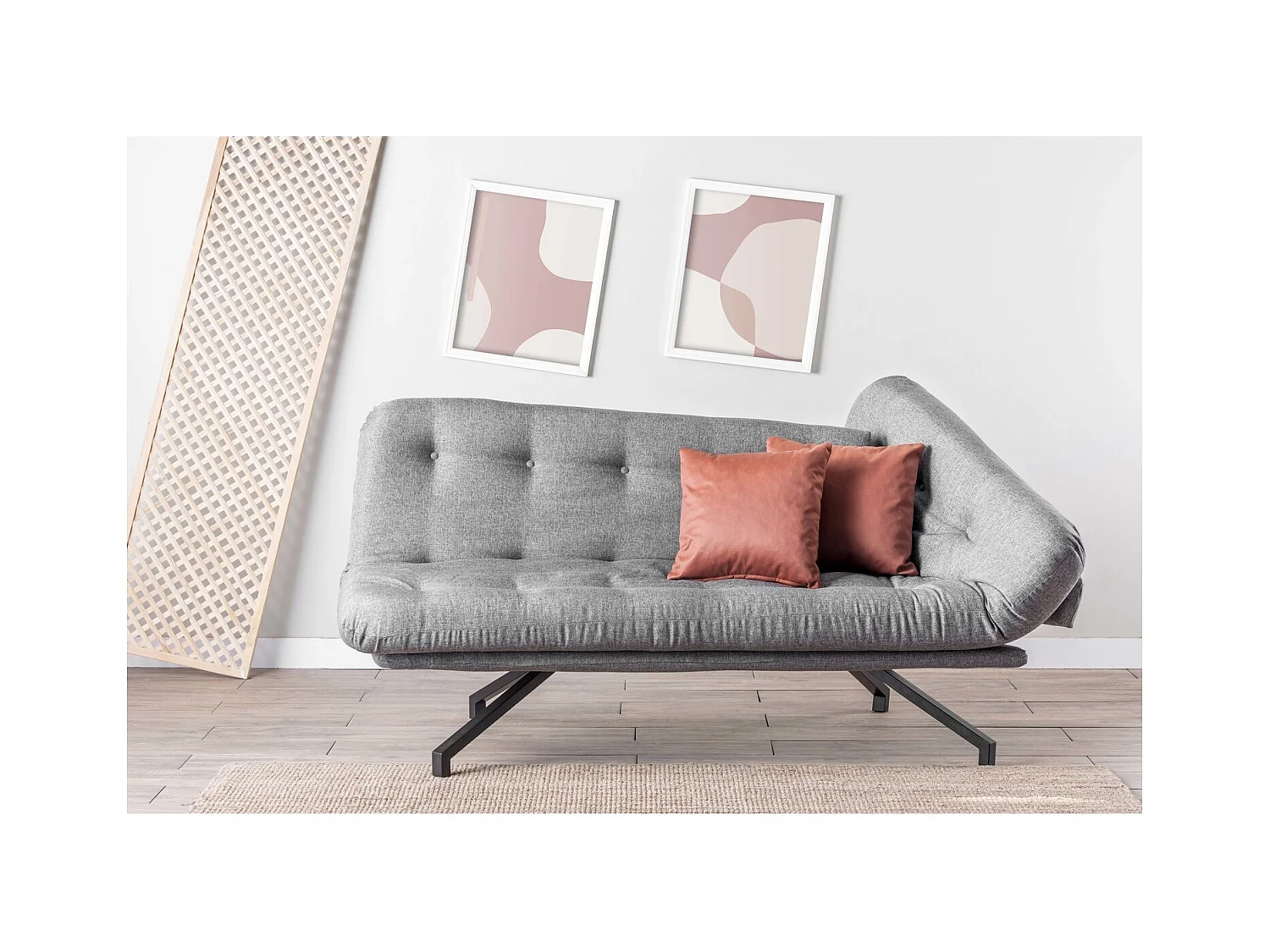 Chaiselongue Coxy/Tissu-Vellours/Anthracite