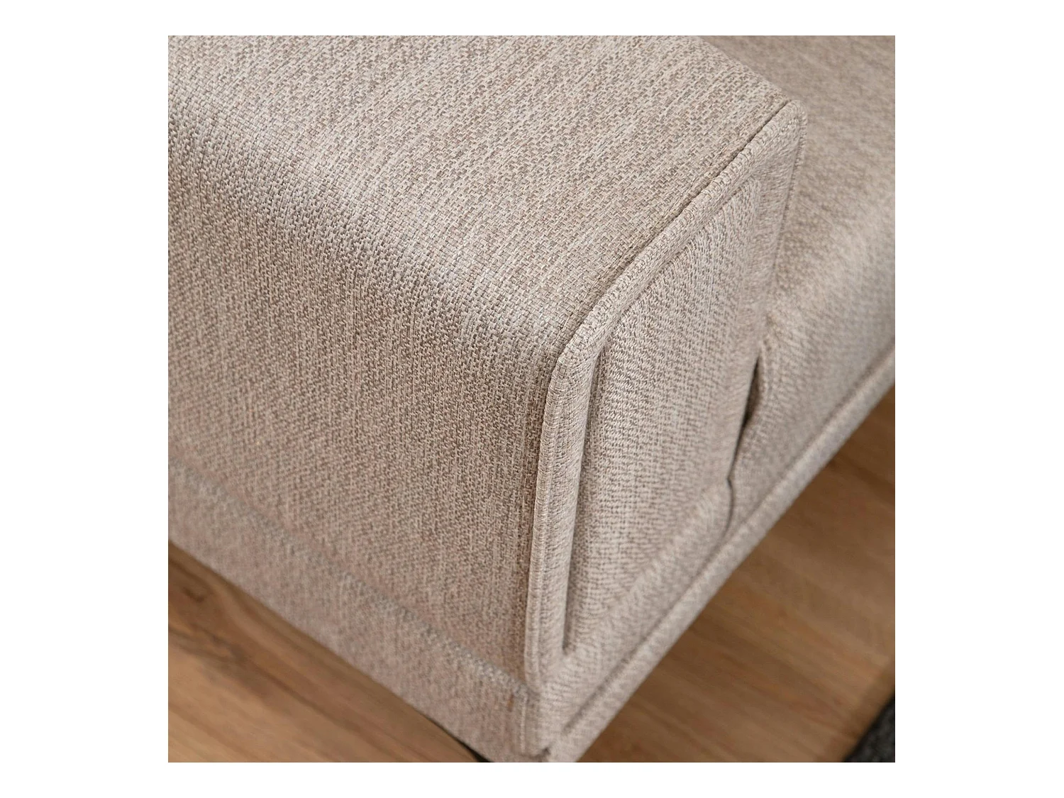 Canapé 3 places beige - lit d'appoint, look épuré LUCCA