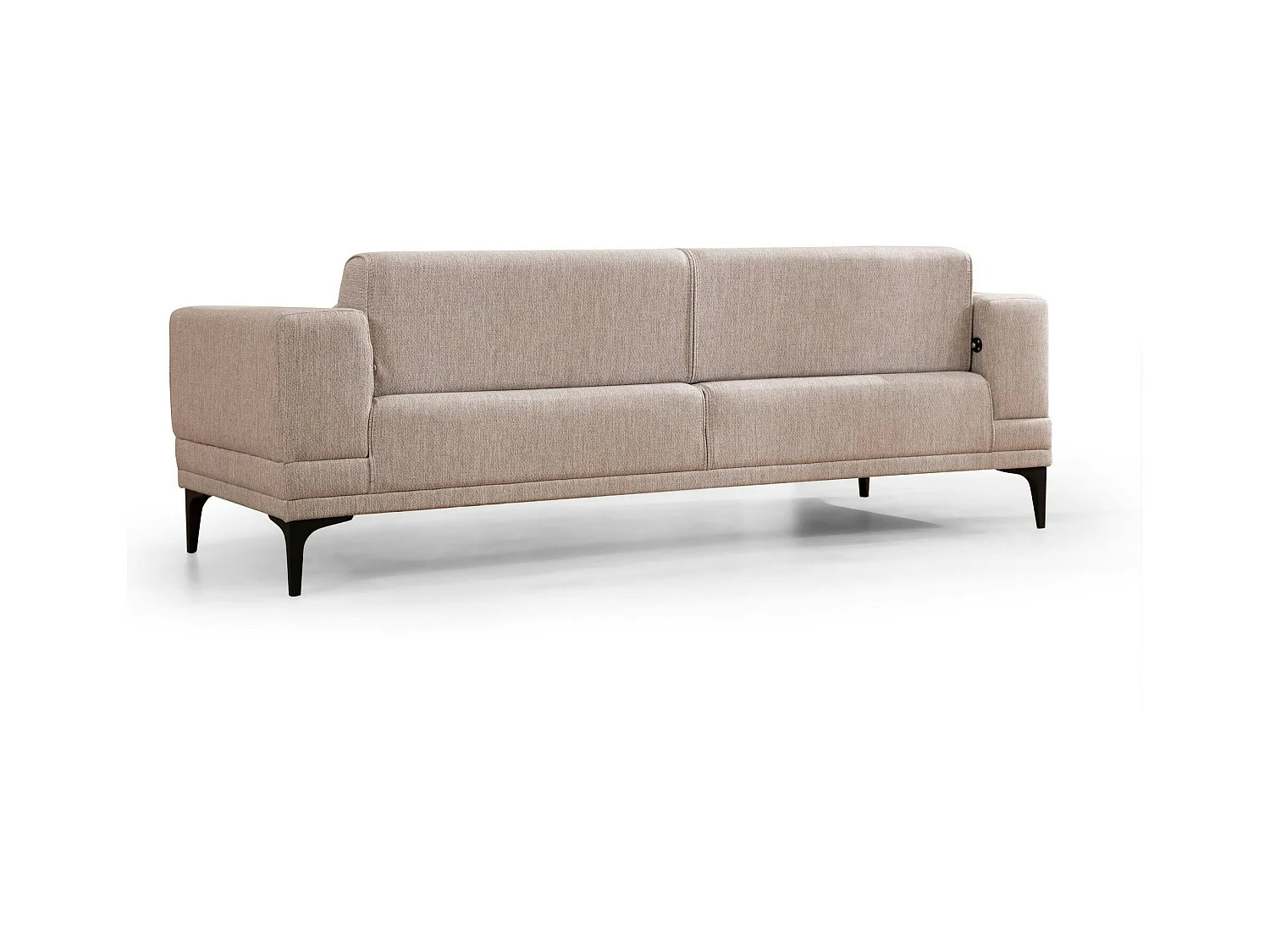 Canapé 3 places beige - lit d'appoint, look épuré LUCCA