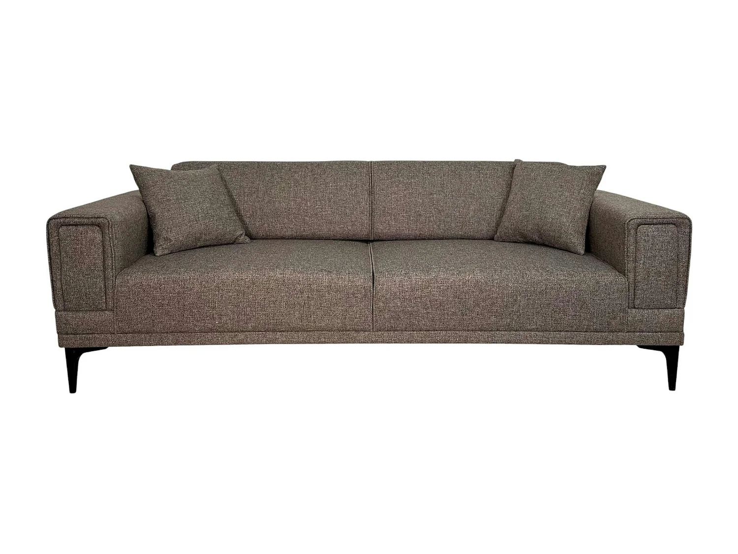 Canapé 3 places beige - lit d'appoint, look épuré LUCCA