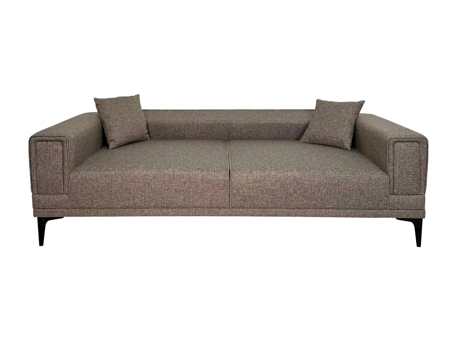 Canapé 3 places beige - lit d'appoint, look épuré LUCCA