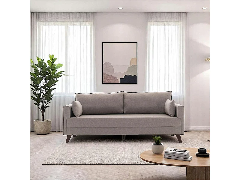 Canapé-lit cappuccino - dos droit SPLIT