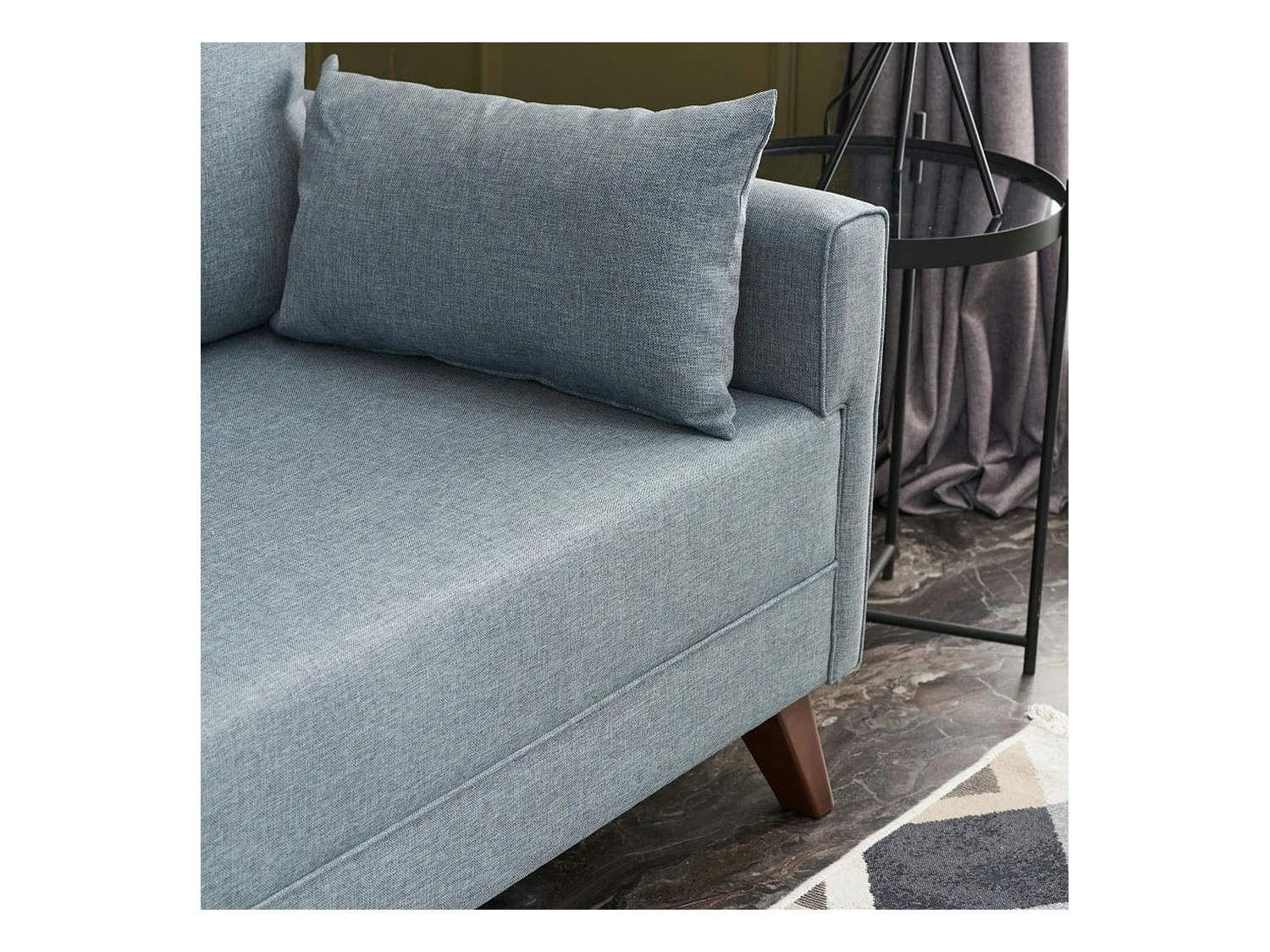 Canapé-lit bleu gris - dos droit SPLIT