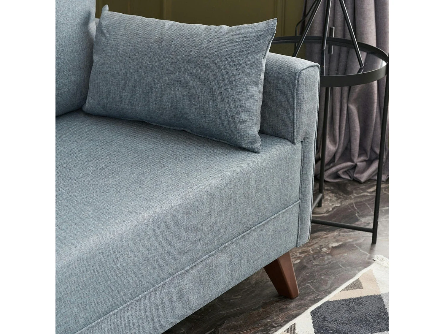 Canapé-lit bleu gris - dos droit SPLIT