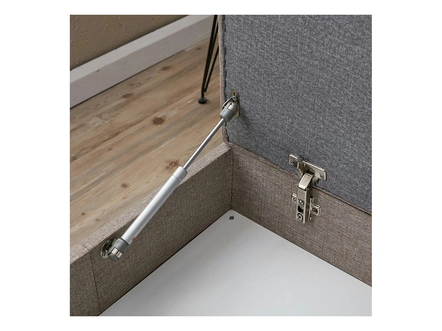 Canapé d'angle convertible anthracite - côté gauche COMO