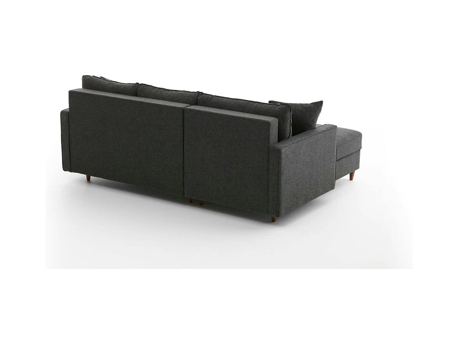 Canapé d'angle convertible anthracite - côté gauche COMO