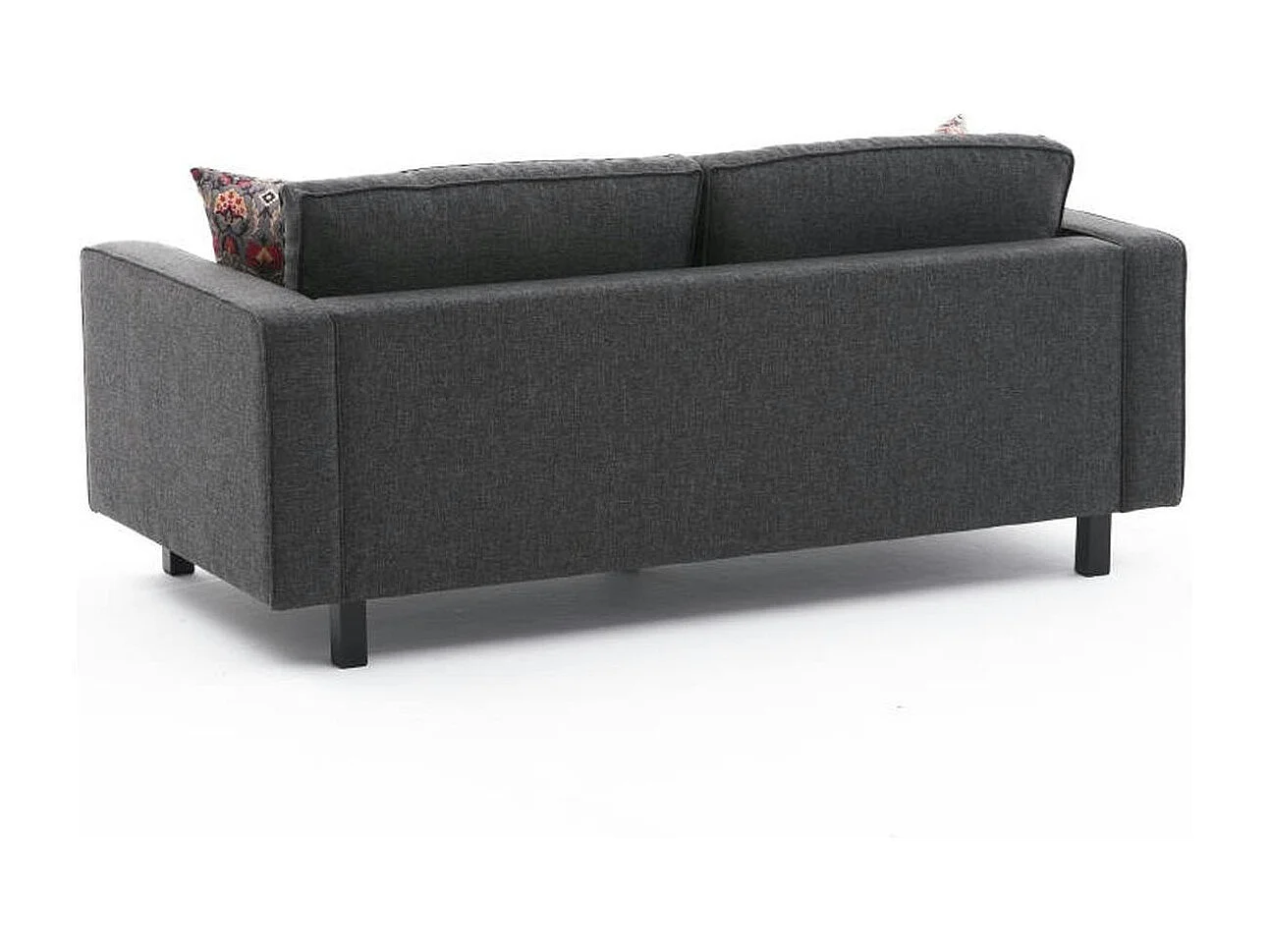 Canapé 2 places anthracite - pieds droits CORTONA
