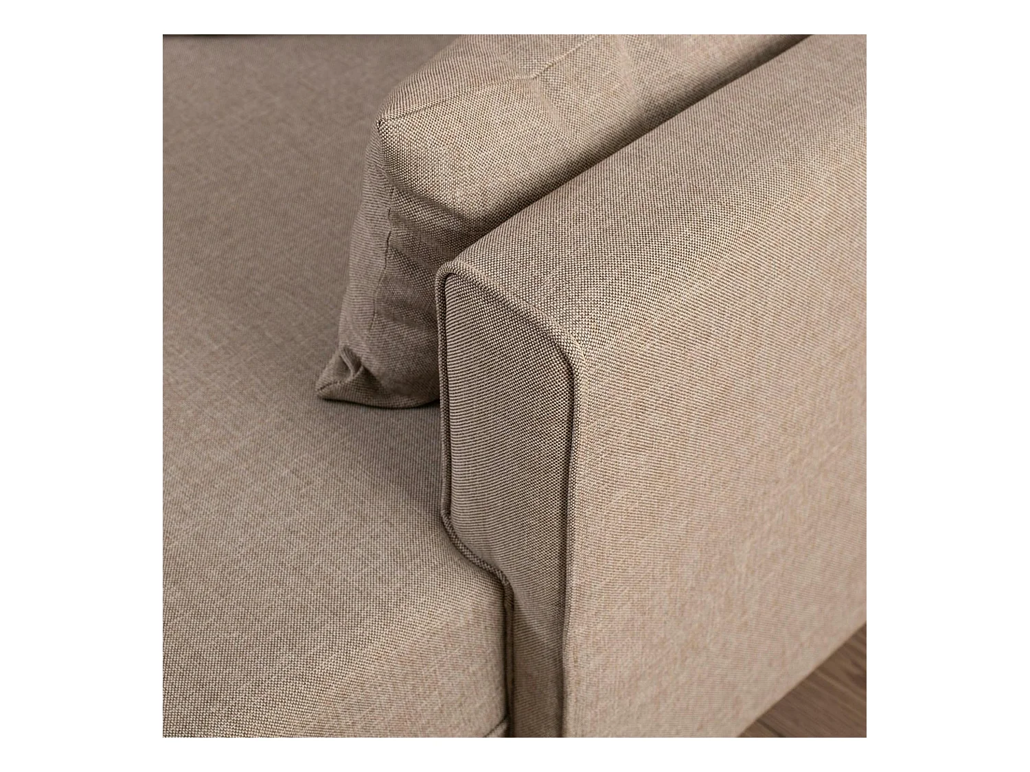 Canapé d’angle convertible cappuccino - côté droit SPLIT