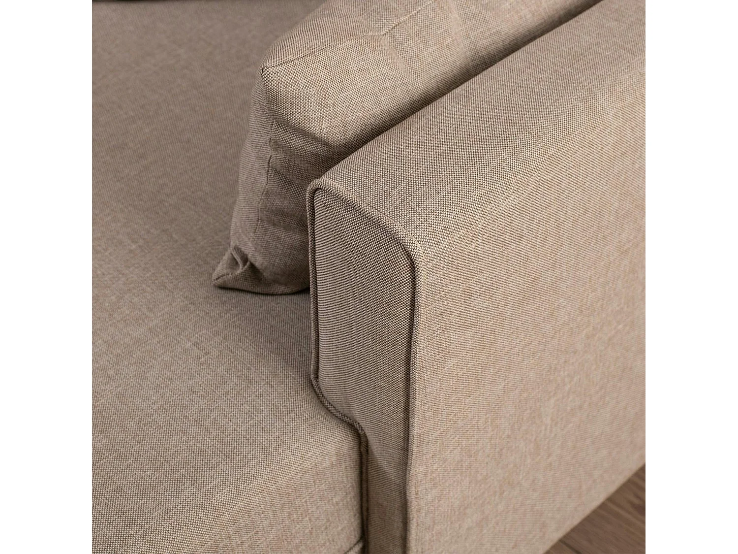 Canapé d’angle convertible cappuccino - côté droit SPLIT