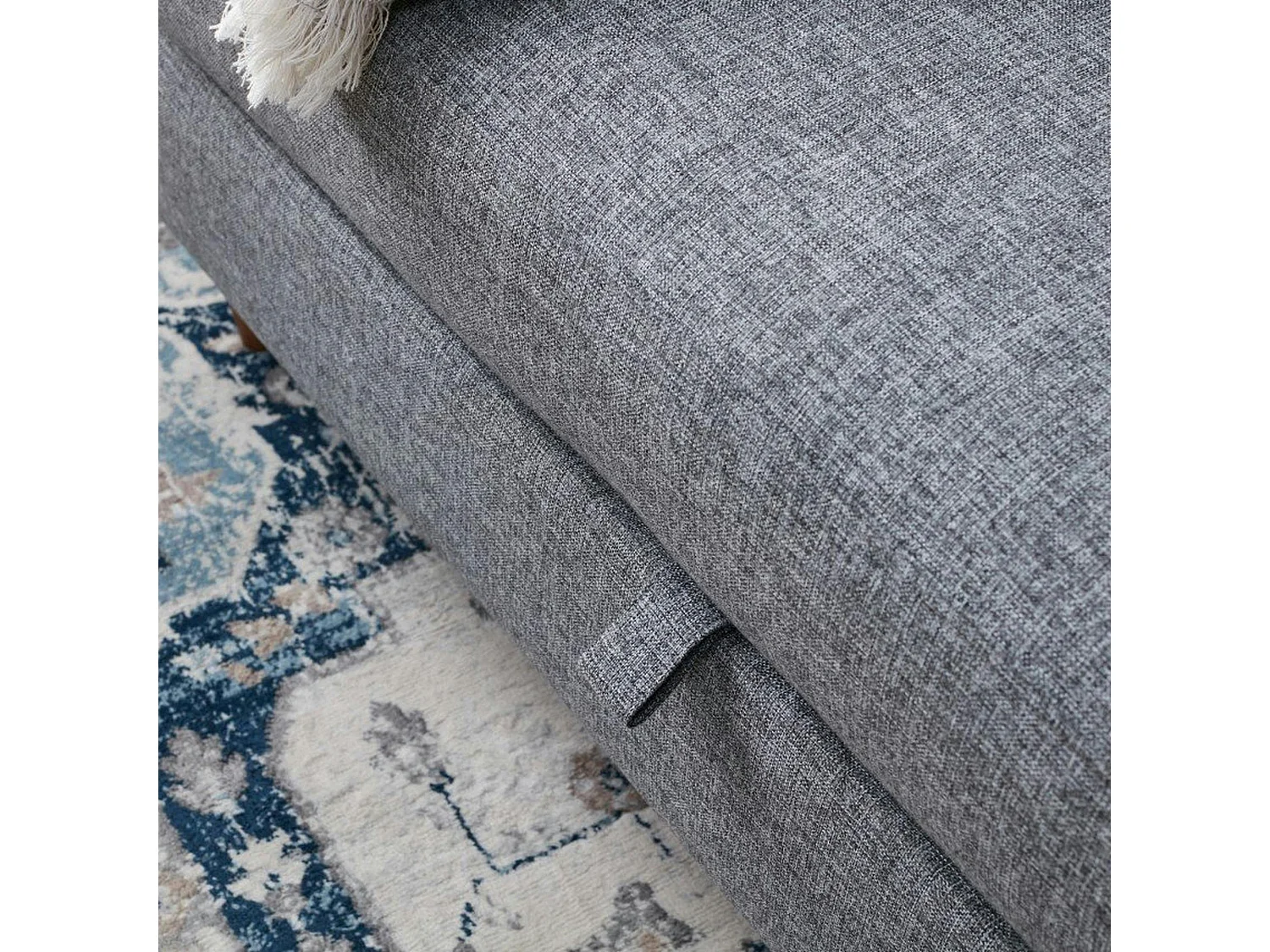 Canapé-lit 3 places gris chiné COMO