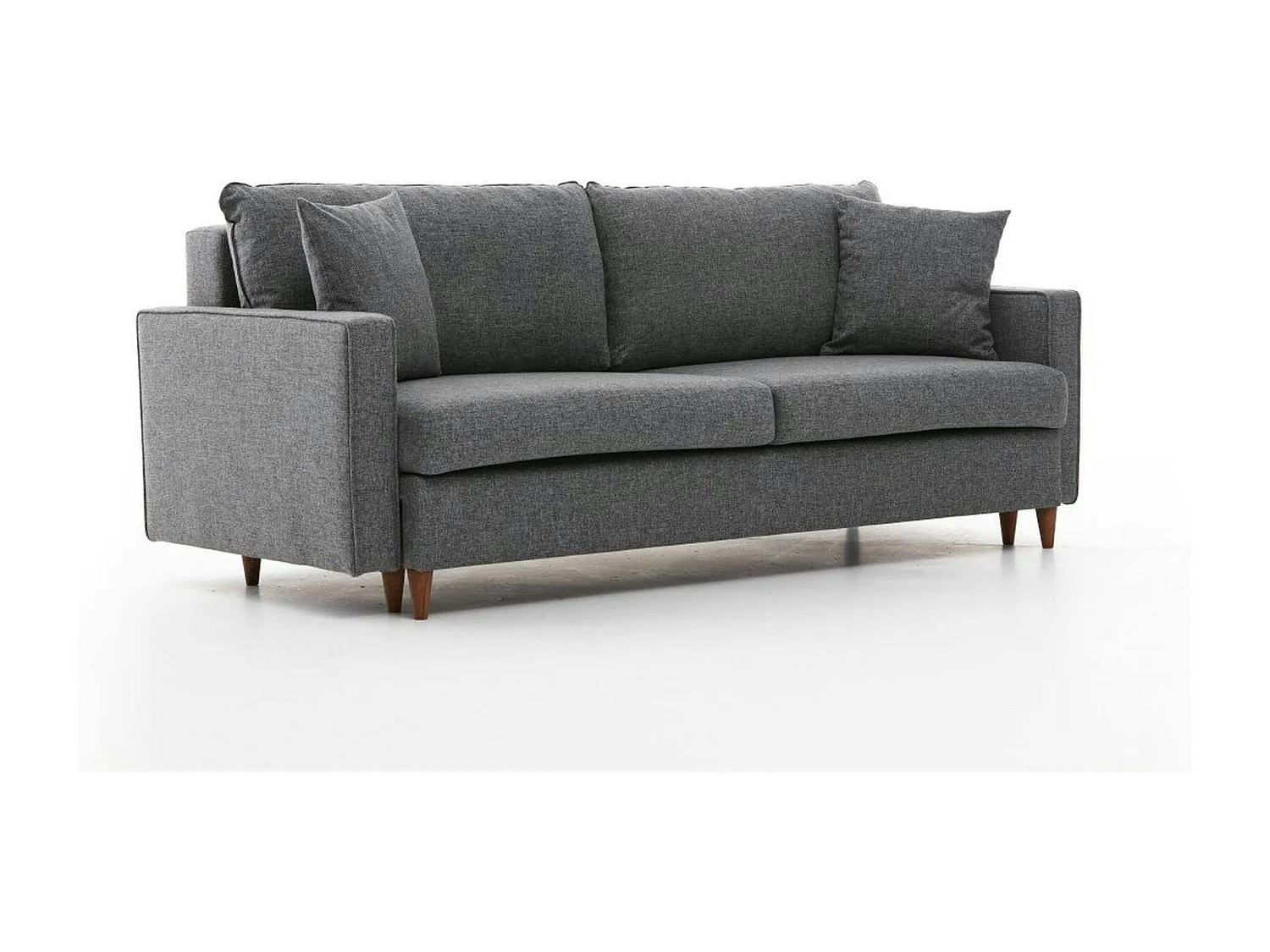 Canapé-lit 3 places gris chiné COMO