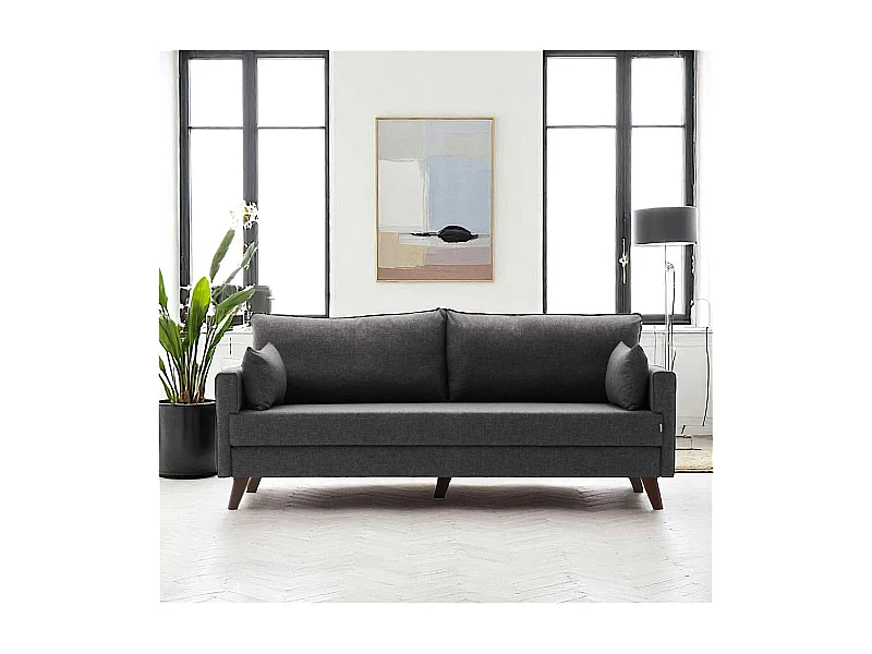 Canapé-lit gris anthracite - dos droit SPLIT
