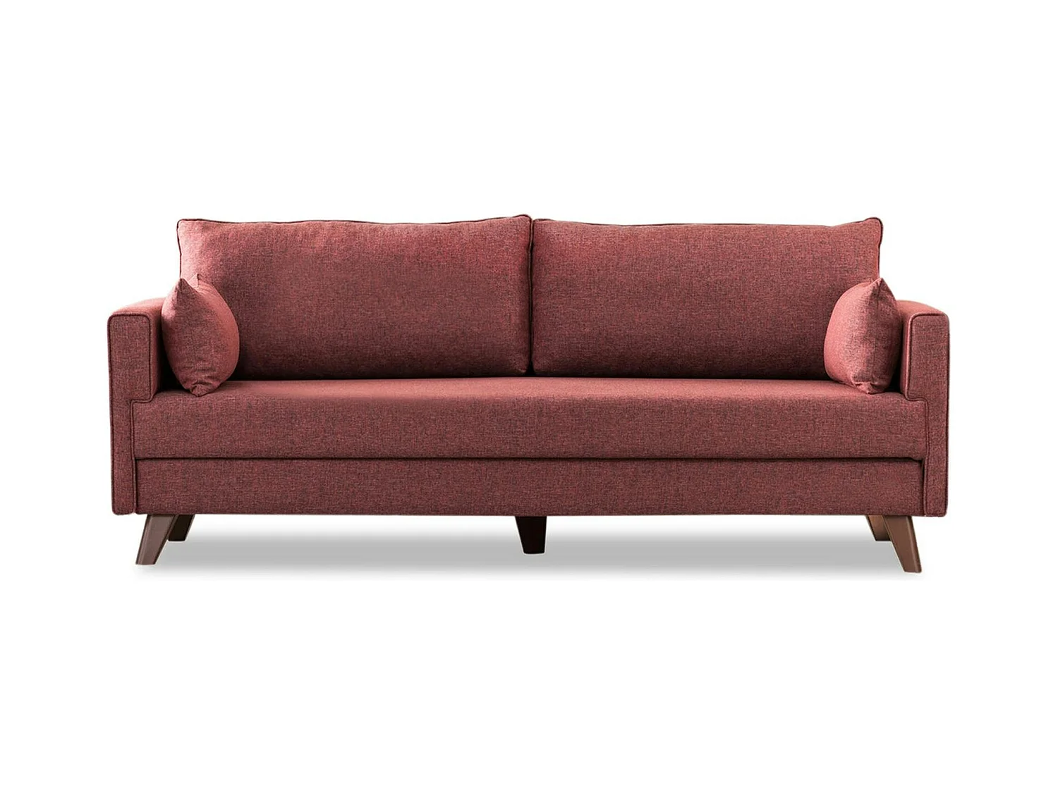 Canapé-lit rouge chiné - dos droit SPLIT