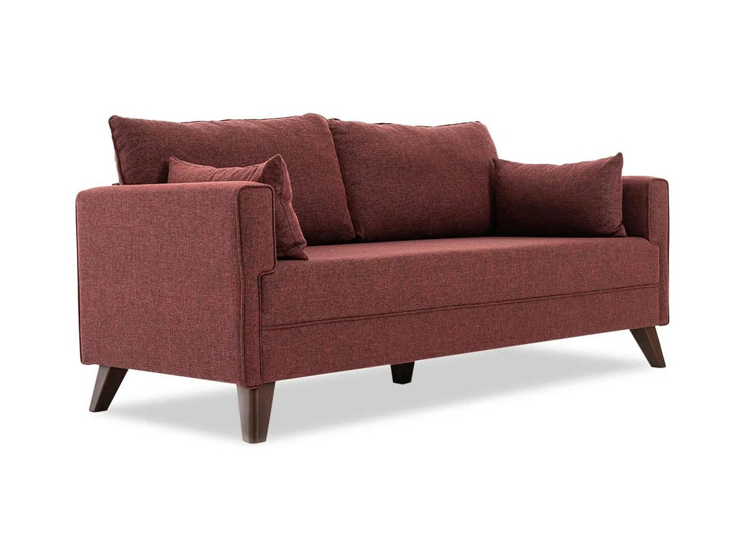 Canapé-lit rouge chiné - dos droit SPLIT