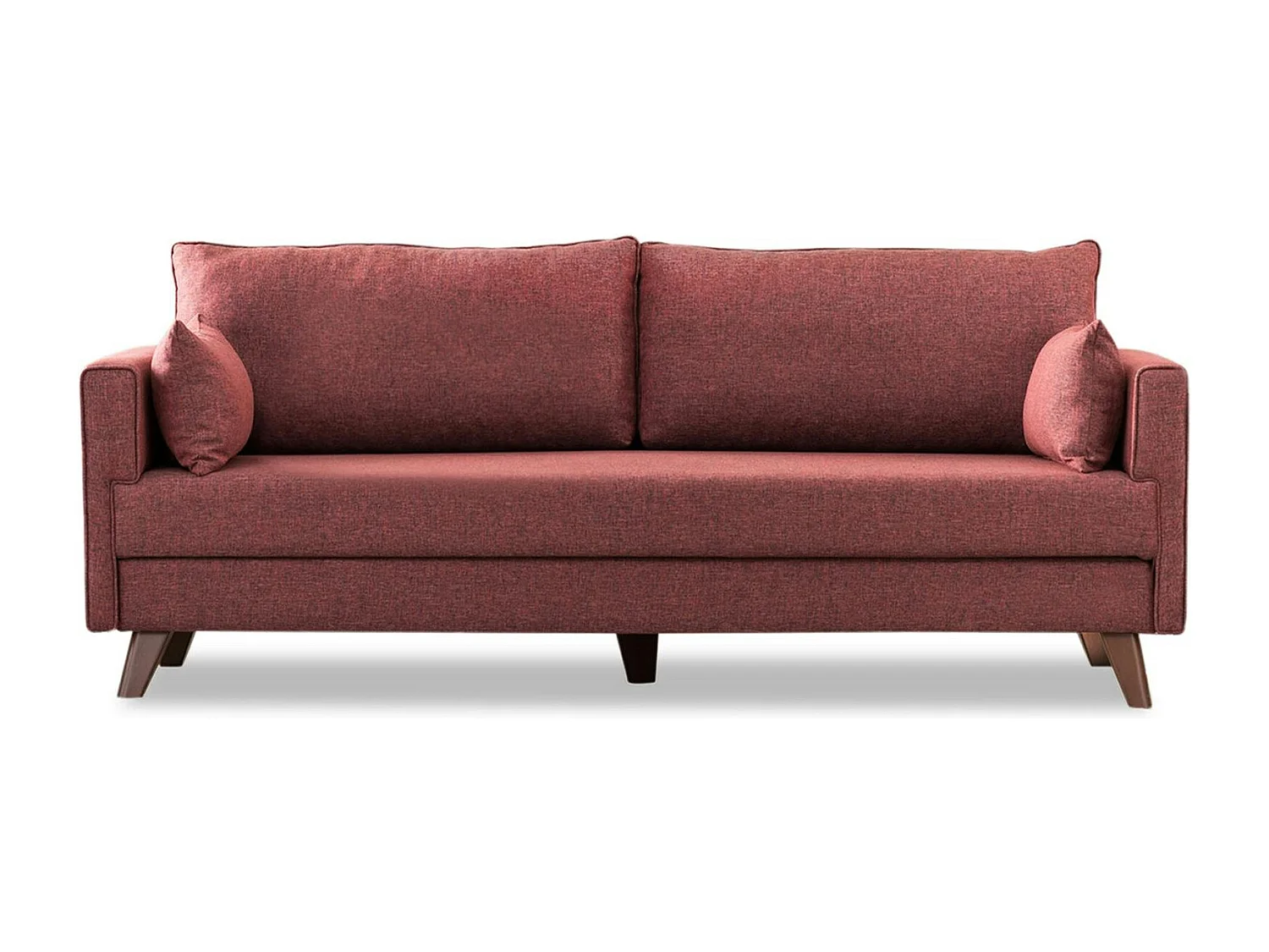 Canapé-lit rouge chiné - dos droit SPLIT