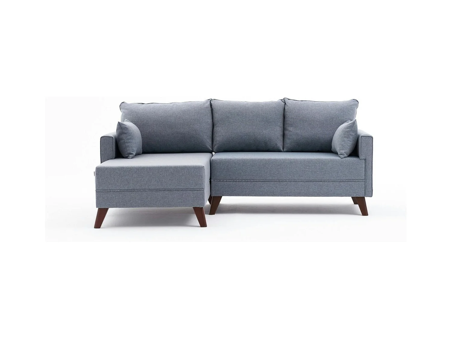 Canapé d'angle convertible bleu gris - côté gauche SPLIT