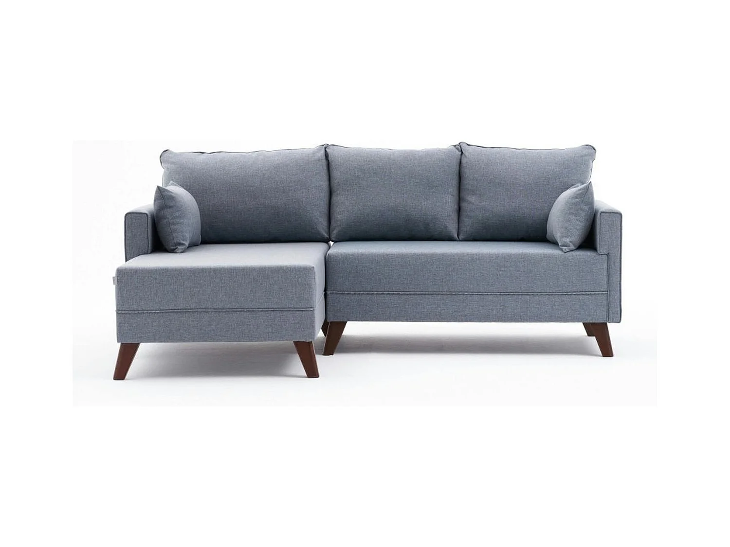 Canapé d'angle convertible bleu gris - côté gauche SPLIT