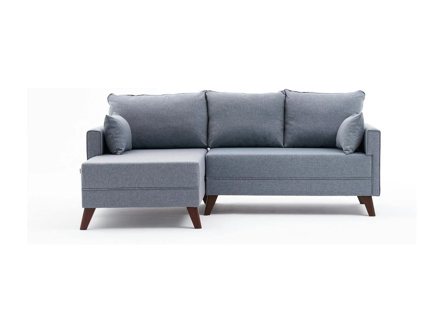 Canapé d'angle convertible bleu gris - côté gauche SPLIT