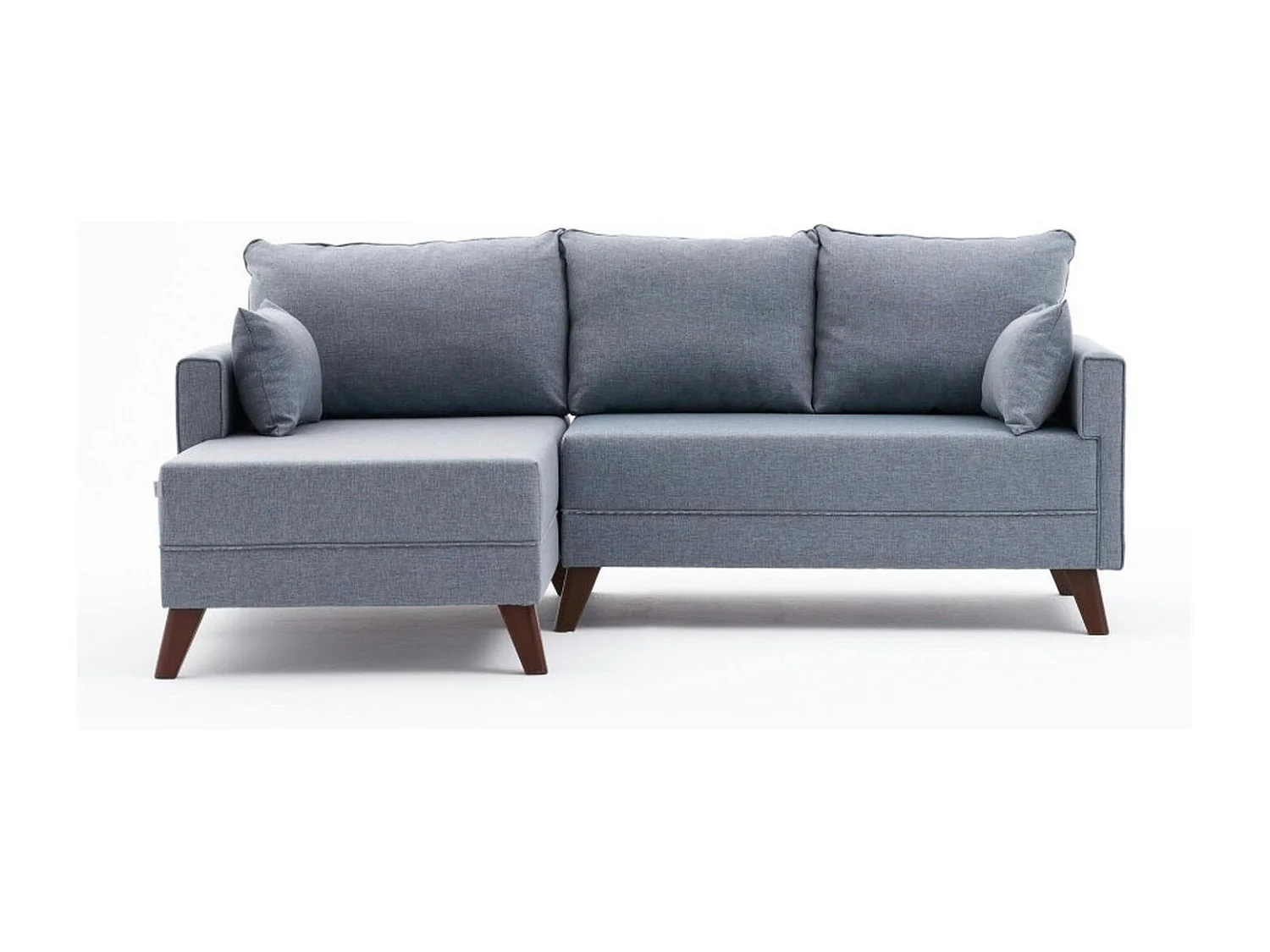 Canapé d'angle convertible bleu gris - côté gauche SPLIT