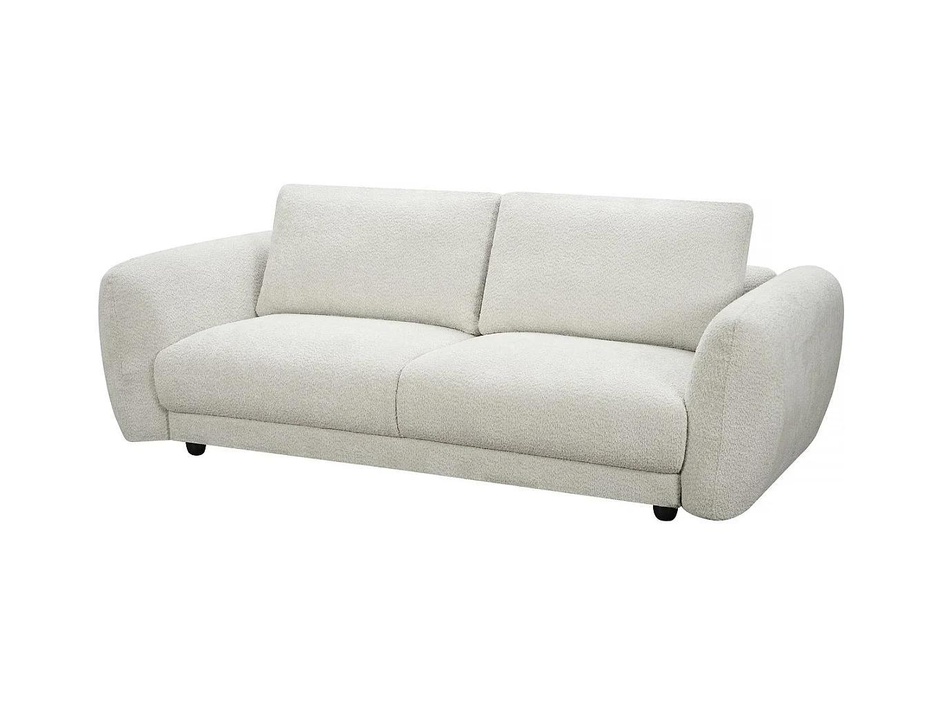 Canapé droit en tissu chenille "Saint Germain S" - 3 places - Beige