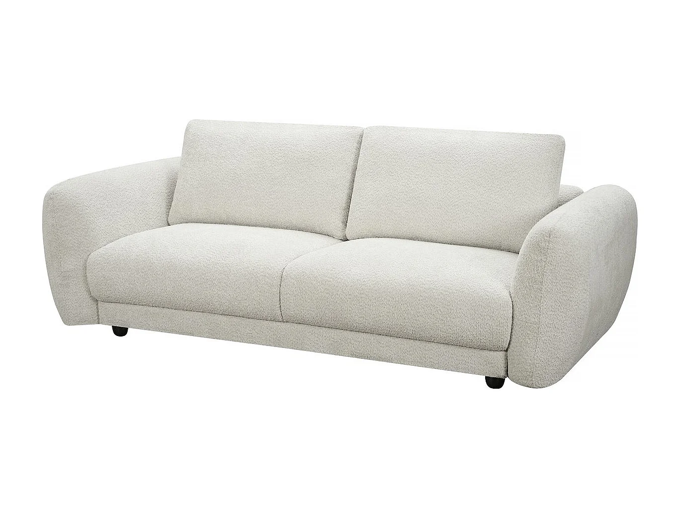 Canapé droit en tissu chenille "Saint Germain S" - 3 places - Beige