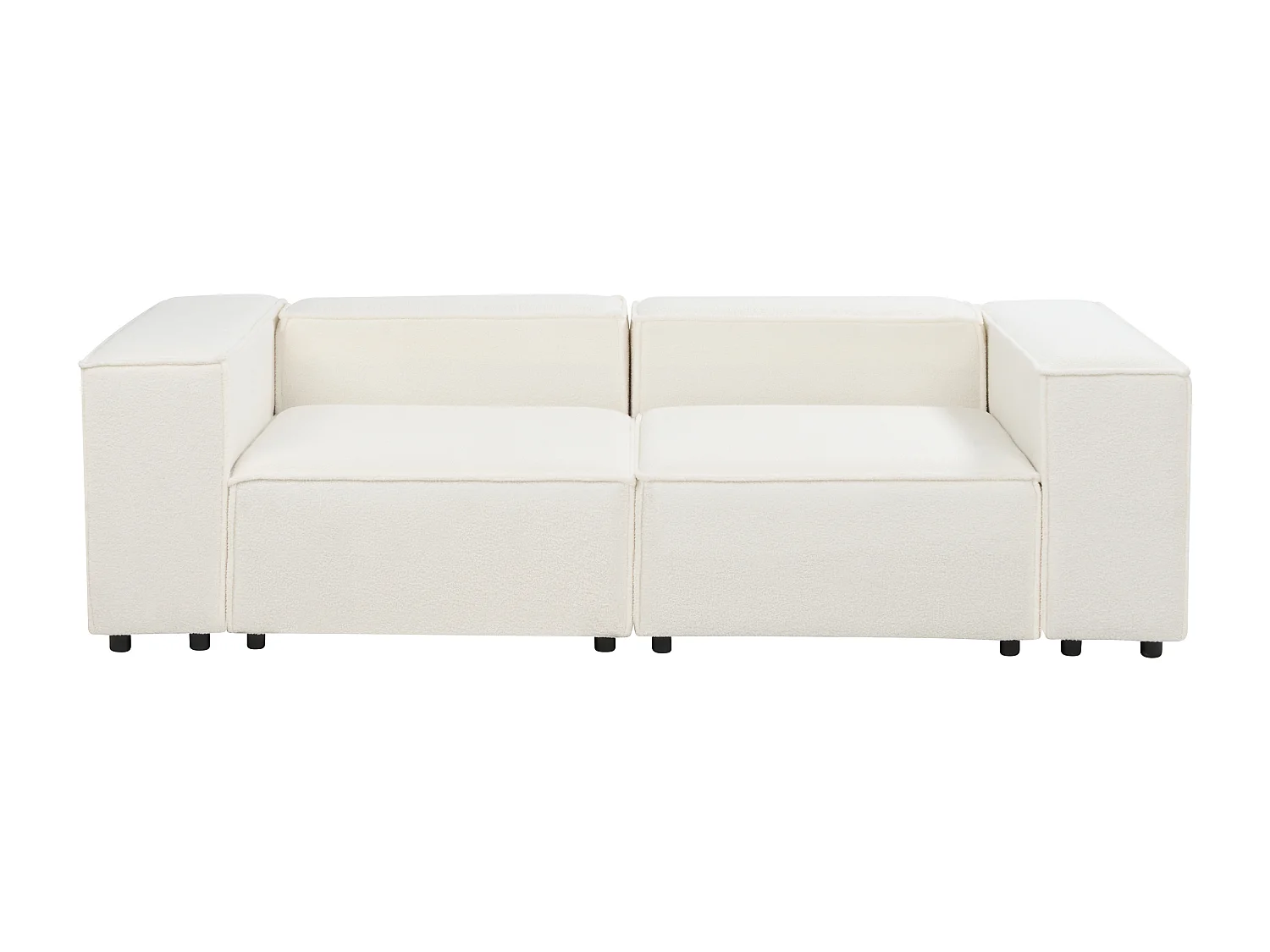 2-Sitzer Sofa Bouclé weiss APRICA