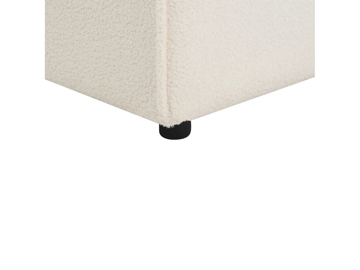 Canapé modulable 2 places APRICA Bouclé Blanc cassé