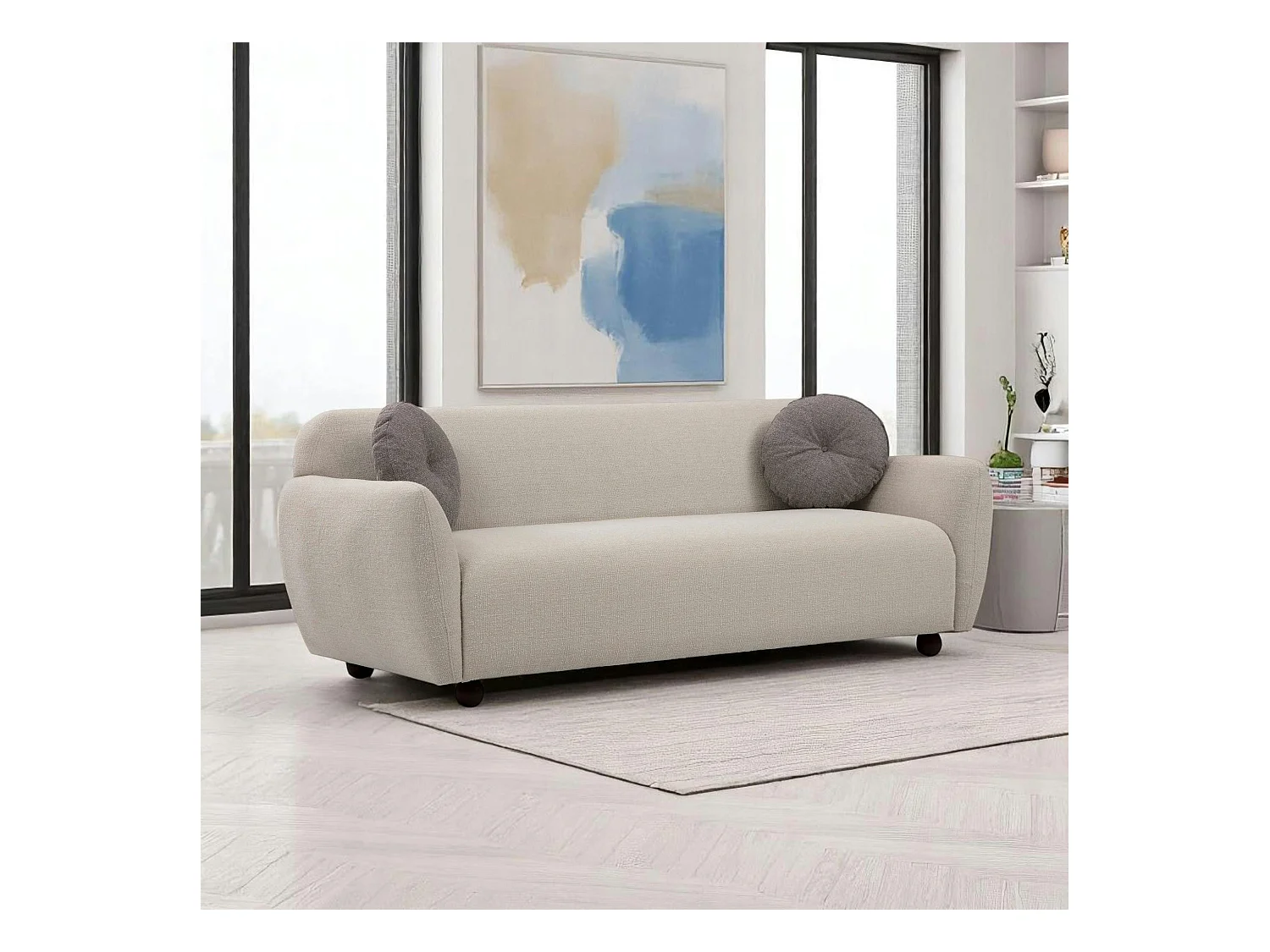 Canapé 3 places beige - style contemporain LUCCA