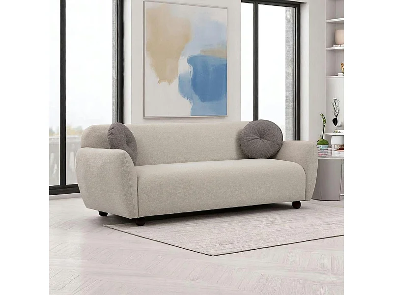 Canapé 3 places beige - style contemporain LUCCA