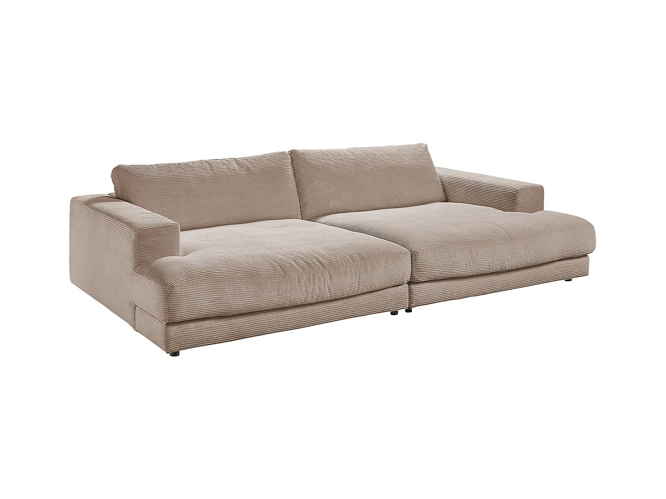 Canapé extra large - taupe Velours côtelé - MADELINE