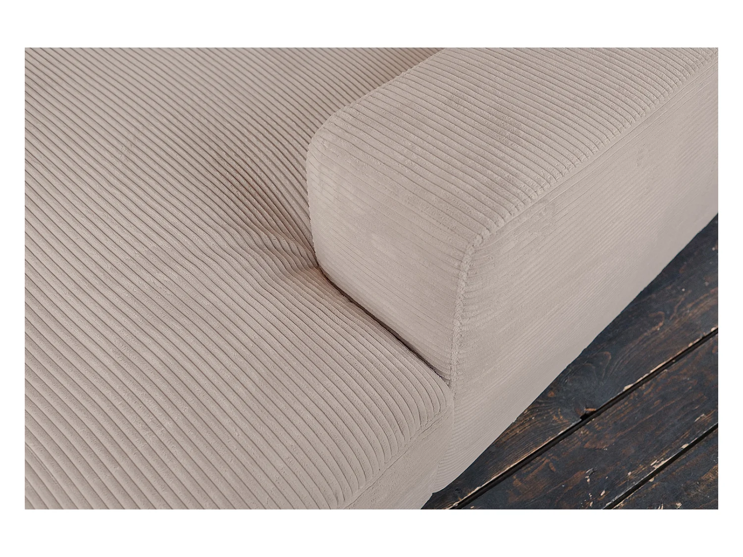 Canapé extra large - taupe Velours côtelé - MADELINE