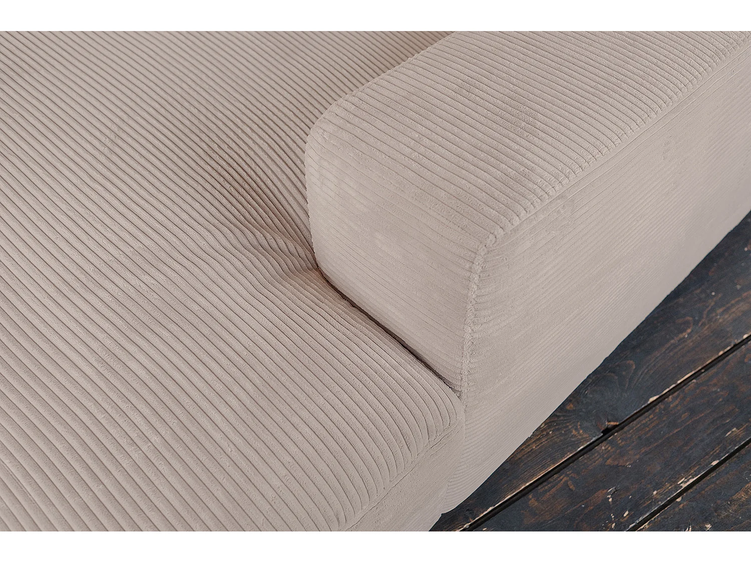 Canapé extra large - taupe Velours côtelé - MADELINE