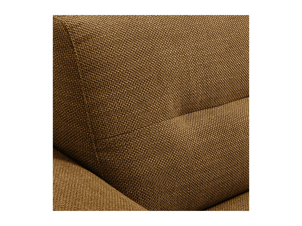 Stune - Canapé droit 4 places en tissu à accoudoirs larges - Bronze