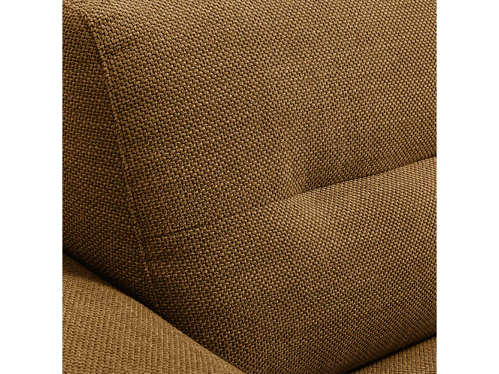 Stune - Canapé droit 4 places en tissu à accoudoirs larges - Bronze