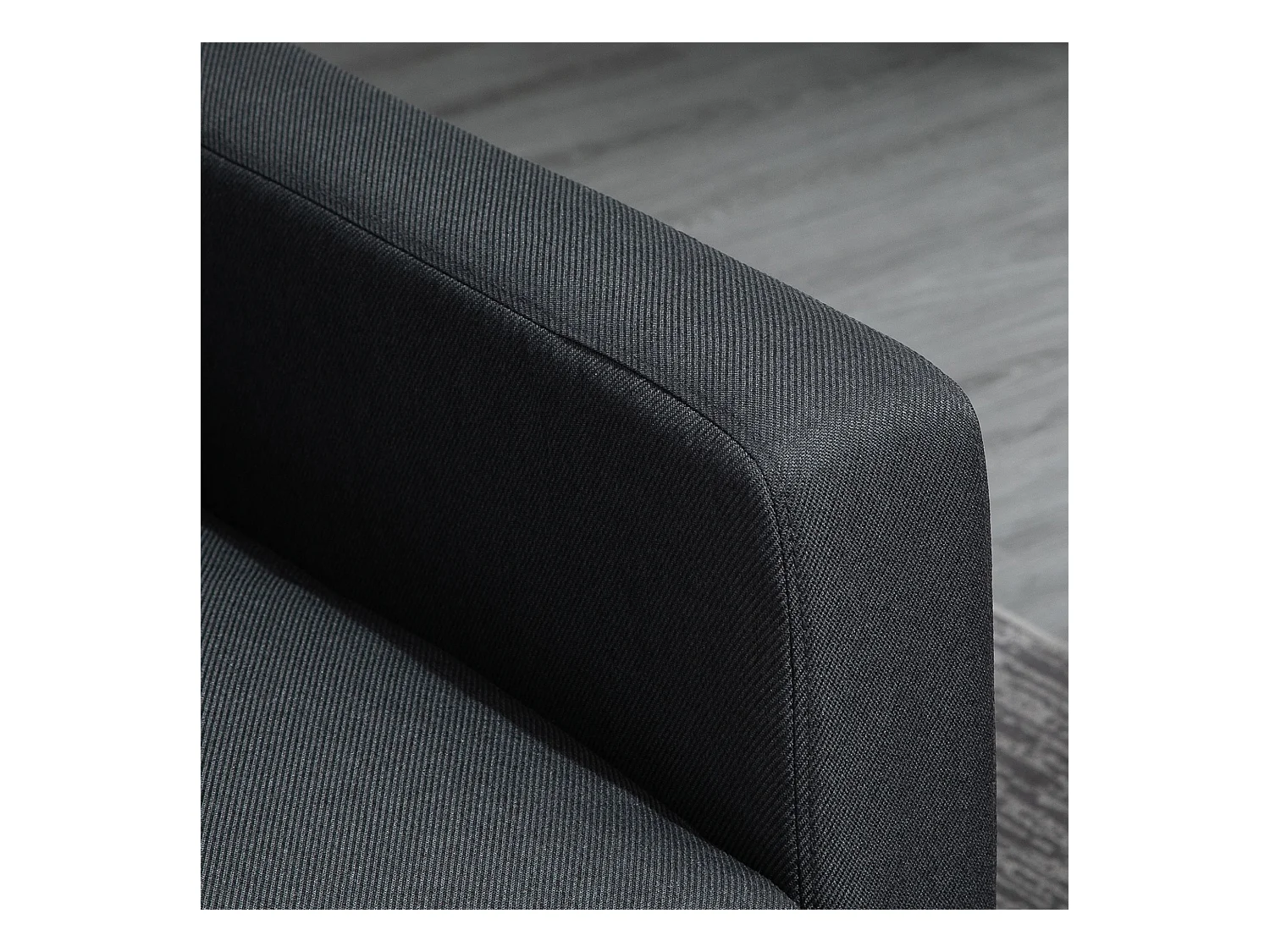 Canapé d'angle reversible 3 places en lin gris foncé - 197x139x91cm