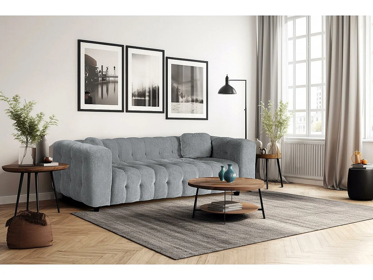Einzelsofa "Vendome" aus Chenillestoff – 2 Sitze – Beige