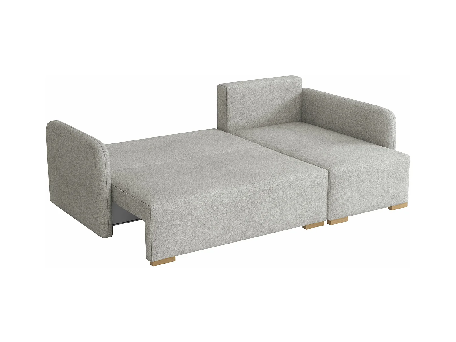 Canapé d'angle Columbus 245, Rouge, Fonction de couchage, Boîte de literie, 220x140x85cm