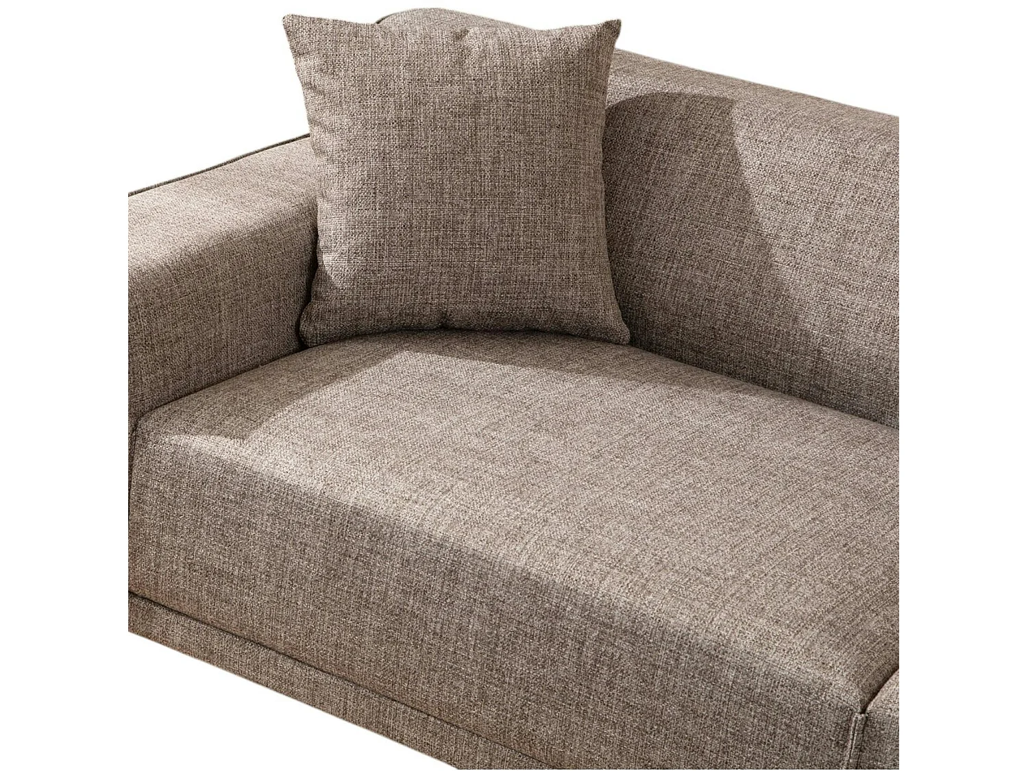 Canapé 3 places brun taupe - accoudoirs larges ORSAY