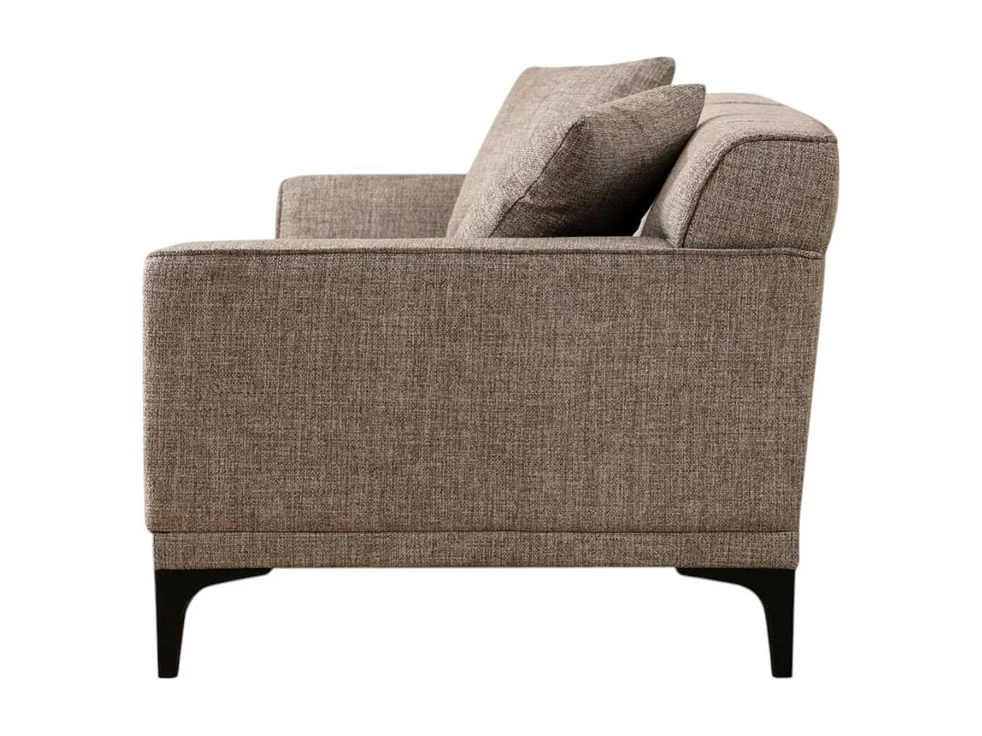 Canapé 3 places brun taupe - accoudoirs larges ORSAY