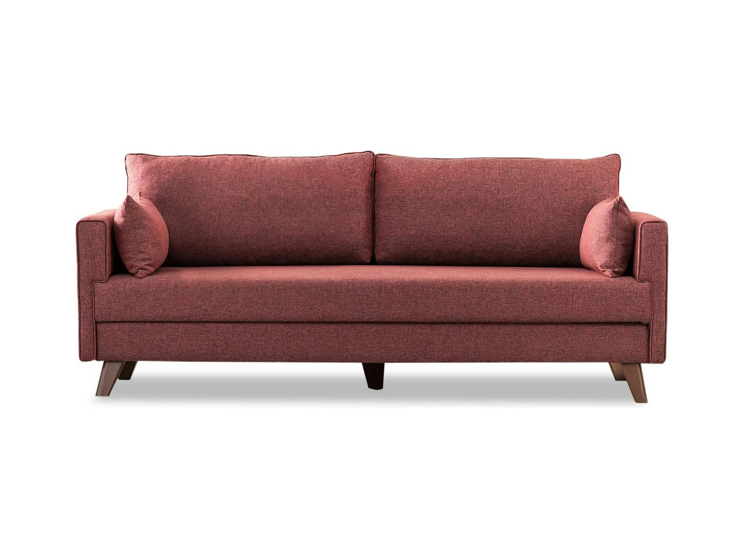 Canapé 3 places rouge chiné - dos droit SPLIT