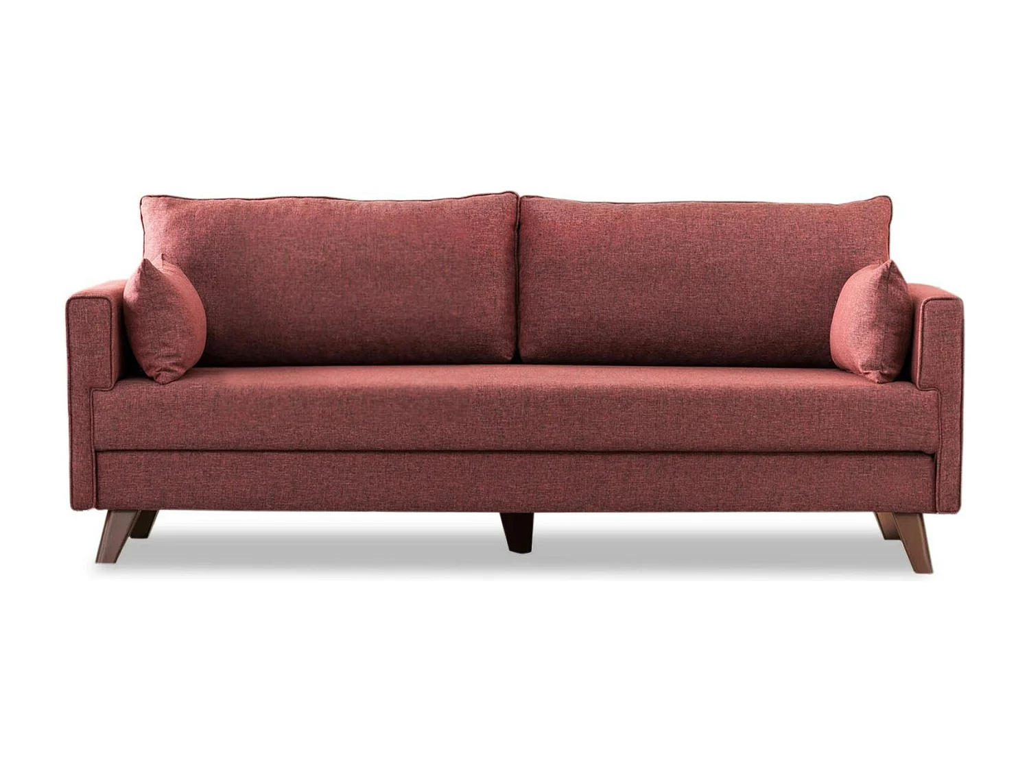 Canapé 3 places rouge chiné - dos droit SPLIT