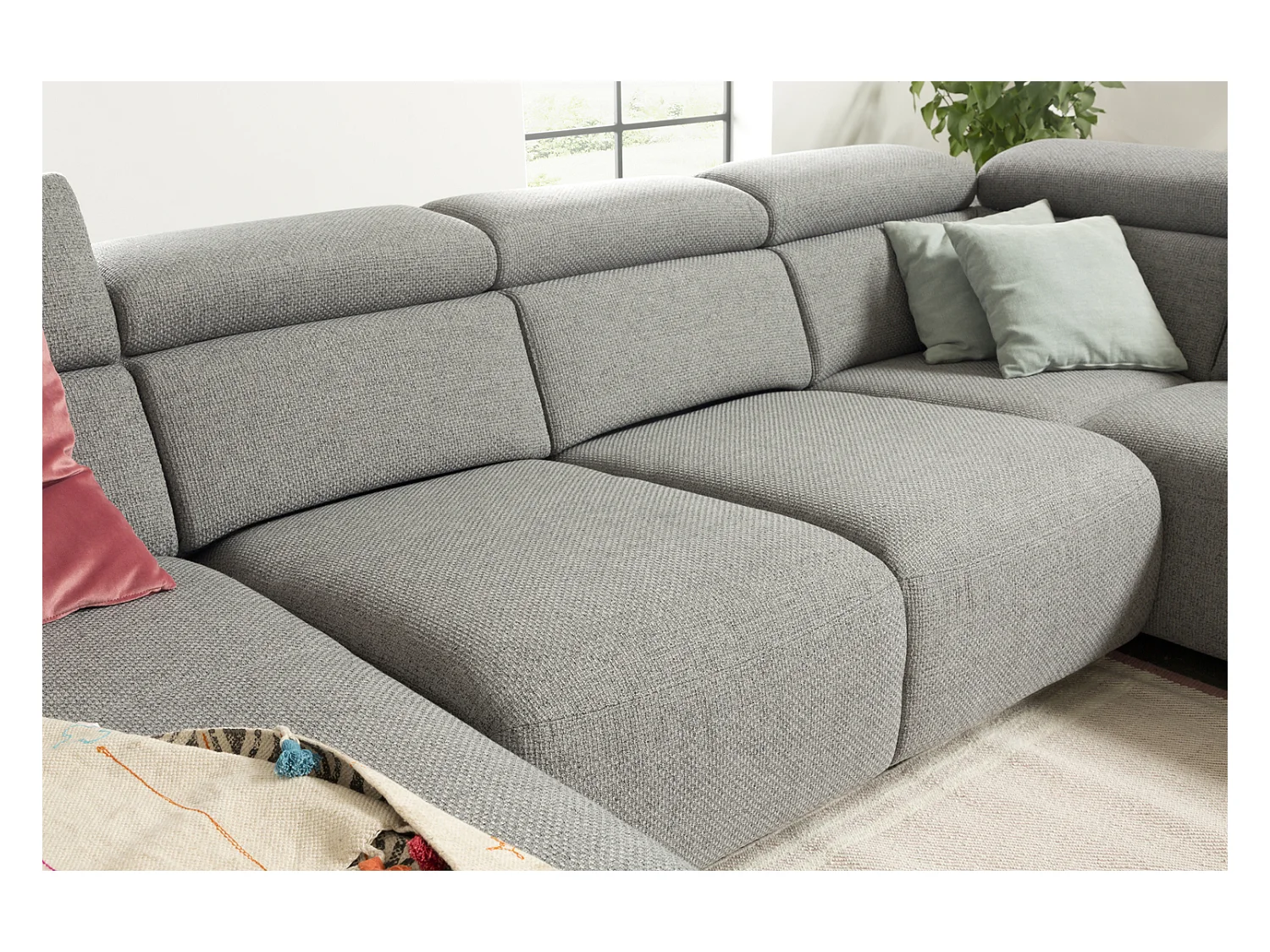 Canapé - Gris tissu tissé - RISO